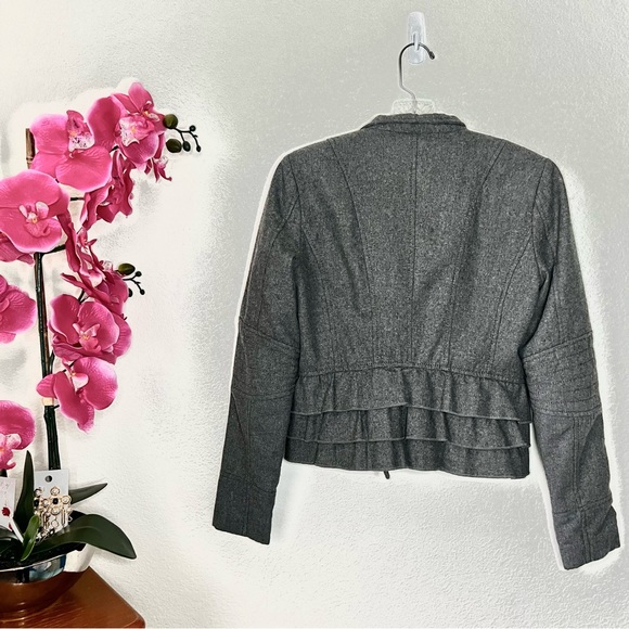 Express Grey Peplum Vintage Military
Moto Jacket, XS size - Picture 2 of 12